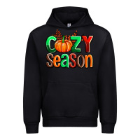 Black cozy season with fall colors palette and pumpkin Urban Hoodie - AdoDesignShop