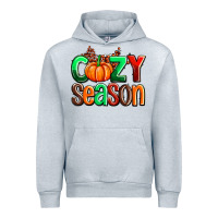 Heather Grey cozy season with fall colors palette and pumpkin Urban Hoodie - AdoDesignShop