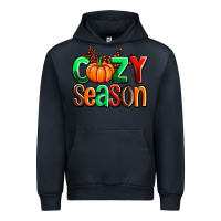Navy cozy season with fall colors palette and pumpkin Urban Hoodie - AdoDesignShop