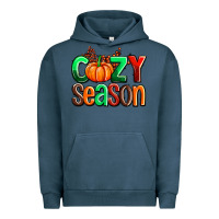 Pigment Midnight Navy cozy season with fall colors palette and pumpkin Urban Hoodie - AdoDesignShop