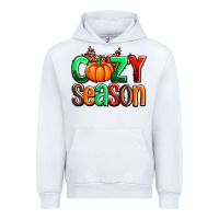 White cozy season with fall colors palette and pumpkin Urban Hoodie - AdoDesignShop