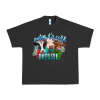 Pigment Black heifers its cold outside Urban Heavy Tee - CowGirlArtShop