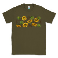 Army Green summer with sunflowers Classic Tee - TumblerDesignByShophia