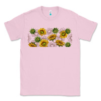 Bubblegum Pink summer with sunflowers Classic Tee - TumblerDesignByShophia