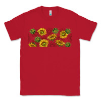Red summer with sunflowers Classic Tee - TumblerDesignByShophia