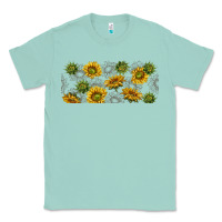 Seafoam summer with sunflowers Classic Tee - TumblerDesignByShophia