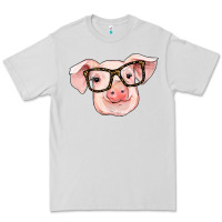 Dove Grey pig with glasses Premium Tee - RanaPortraitStore