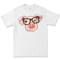 White pig with glasses Premium Tee - RanaPortraitStore