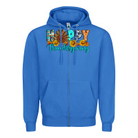 True Royal Happy Thanksgiving Zipper Hoodie - Artiststas