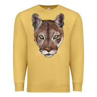 Antique Gold florida panther  face Premium Sweatshirt - BarkalooDesign