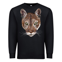 Black florida panther  face Premium Sweatshirt - BarkalooDesign