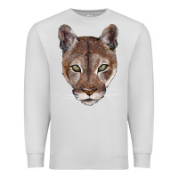 Dove Grey florida panther  face Premium Sweatshirt - BarkalooDesign