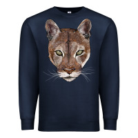 Navy florida panther  face Premium Sweatshirt - BarkalooDesign