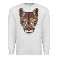 Oatmeal Heather florida panther  face Premium Sweatshirt - BarkalooDesign