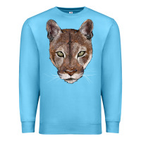 Ocean Blue florida panther  face Premium Sweatshirt - BarkalooDesign