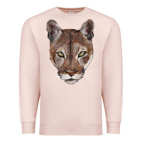 Pale Pink florida panther  face Premium Sweatshirt - BarkalooDesign