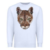 White florida panther  face Premium Sweatshirt - BarkalooDesign