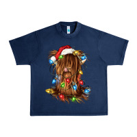 Navy christmas heifer cow gnome Urban Heavy Tee - CowGirlArtShop