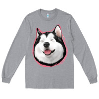 Heather Grey husky Long Sleeve Tee - Jasminsmagicworld