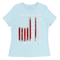 Baby Blue That_s What I Do I Fix Stuff And I Know Things American Flag Ladies Tee - trangStudio