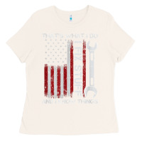 Bone That_s What I Do I Fix Stuff And I Know Things American Flag Ladies Tee - trangStudio