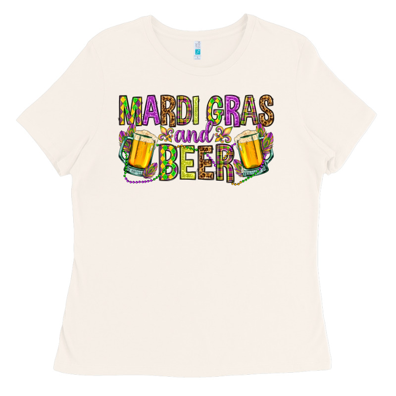 Mardi Gras And Beer Ladies Tee by NancyCooperArtShop | Teevron
