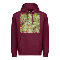 Burgundy The Grinch Seamless Premium Hoodie - CowhideDigitalArt