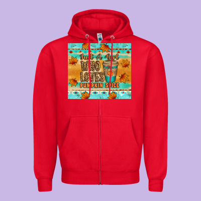 Just A Girl Who Loves Pumpkin Spice Tumbler Zipper Hoodie Designed By Artiststas