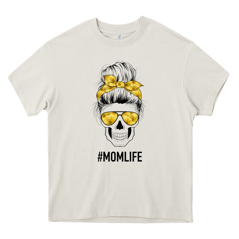 Yellow Flower Mom Skull Heavy Core Tee by Bettercallsaul | Teevron