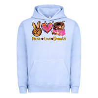 Pigment Grape Ice peace love donuts Urban Hoodie - AdoDesignShop