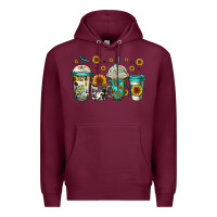 Burgundy sunflowers coffee cups Premium Hoodie - Jasminsmagicworld