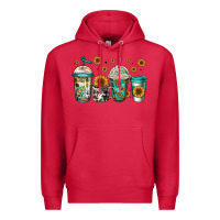 Cardinal sunflowers coffee cups Premium Hoodie - Jasminsmagicworld