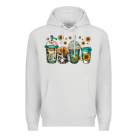 Dove Grey sunflowers coffee cups Premium Hoodie - Jasminsmagicworld