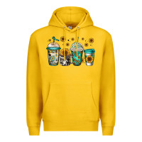 Lemon sunflowers coffee cups Premium Hoodie - Jasminsmagicworld