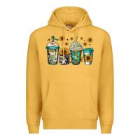 Mustard sunflowers coffee cups Premium Hoodie - Jasminsmagicworld