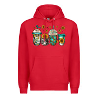 Red sunflowers coffee cups Premium Hoodie - Jasminsmagicworld