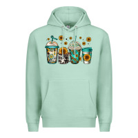 Seafoam sunflowers coffee cups Premium Hoodie - Jasminsmagicworld