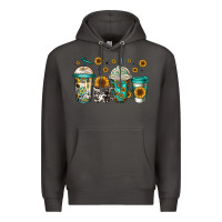 Smoke sunflowers coffee cups Premium Hoodie - Jasminsmagicworld