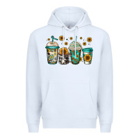 White sunflowers coffee cups Premium Hoodie - Jasminsmagicworld