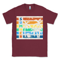 Burgundy retro summer Classic Tee - TumblerDesignByShophia
