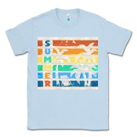 Dusty Blue retro summer Classic Tee - TumblerDesignByShophia