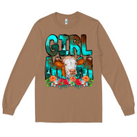 Toasted Coconut Girl Mom Cow Flowers Long Sleeve Tee - CowCowDesign