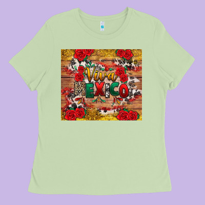 Viva Mexico Ladies Tee Designed By Texasbilliewilder