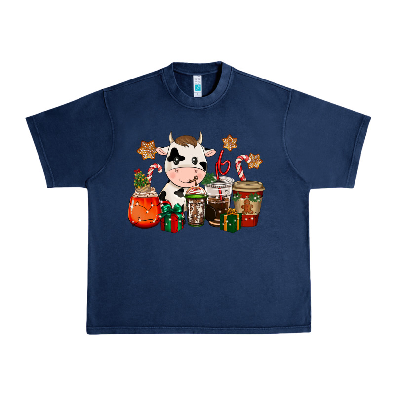 Cow Coffee Cups Christmas Urban Heavy Tee by CowGirlArtShop | Teevron