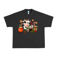 Pigment Black cow coffee cups christmas Urban Heavy Tee - CowGirlArtShop