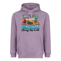 Lavender teachers change the world Heavyweight Hoodie - BarkalooDesign