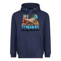 Navy teachers change the world Heavyweight Hoodie - BarkalooDesign