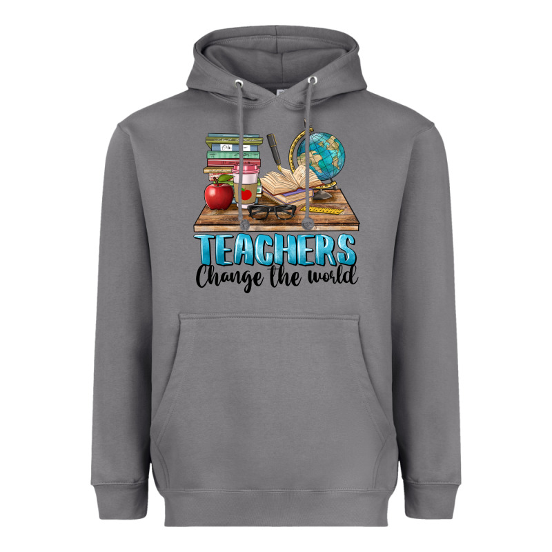 Teachers Change The World Heavyweight Hoodie by BarkalooDesign | Teevron