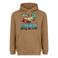 Toasted Coconut teachers change the world Heavyweight Hoodie - BarkalooDesign