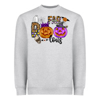 Heather Grey Fab Boo Lous Heavyweight Sweatshirt - CowhideDigitalArt